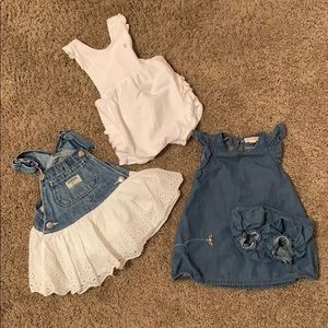 Denim and white summer lot